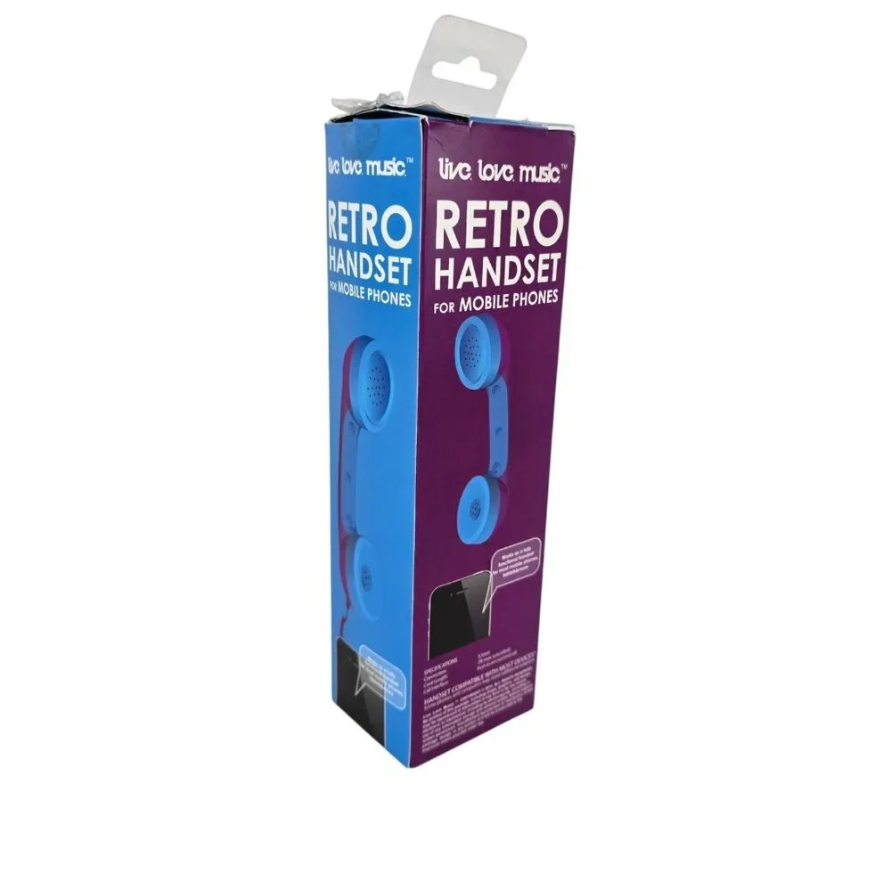 Retro Handset for Mobil Phones Blue Purple Cell Phone Accessory Plug In Receiver